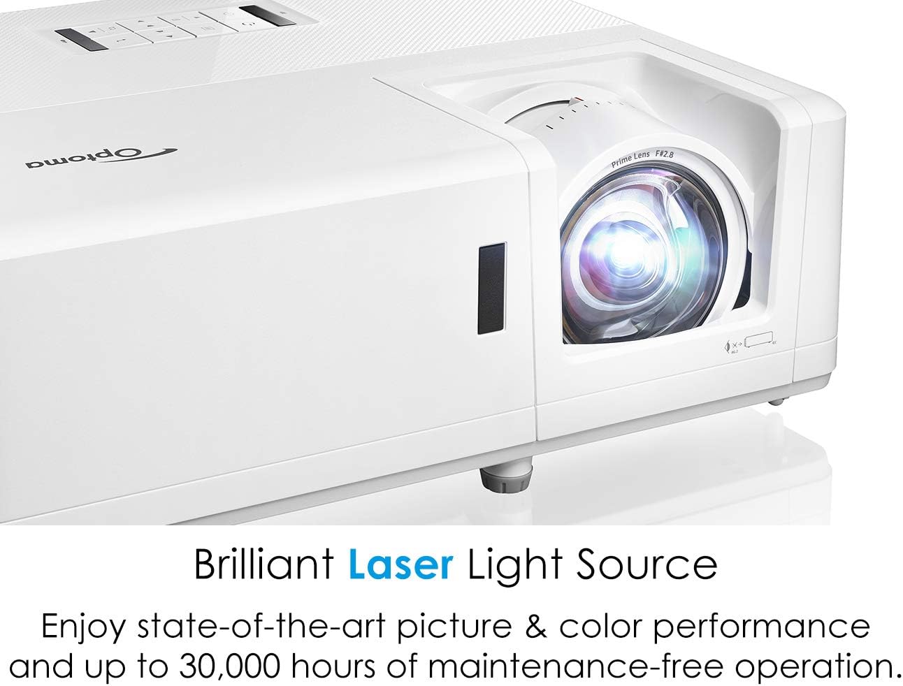 Optoma GT1090HDR Short Throw Laser Home Theater Projector | 4K HDR Input | Lamp-Free Reliable Operation 30,000 hours | Bright 4,200 lumens for Day and Night | Short Throw