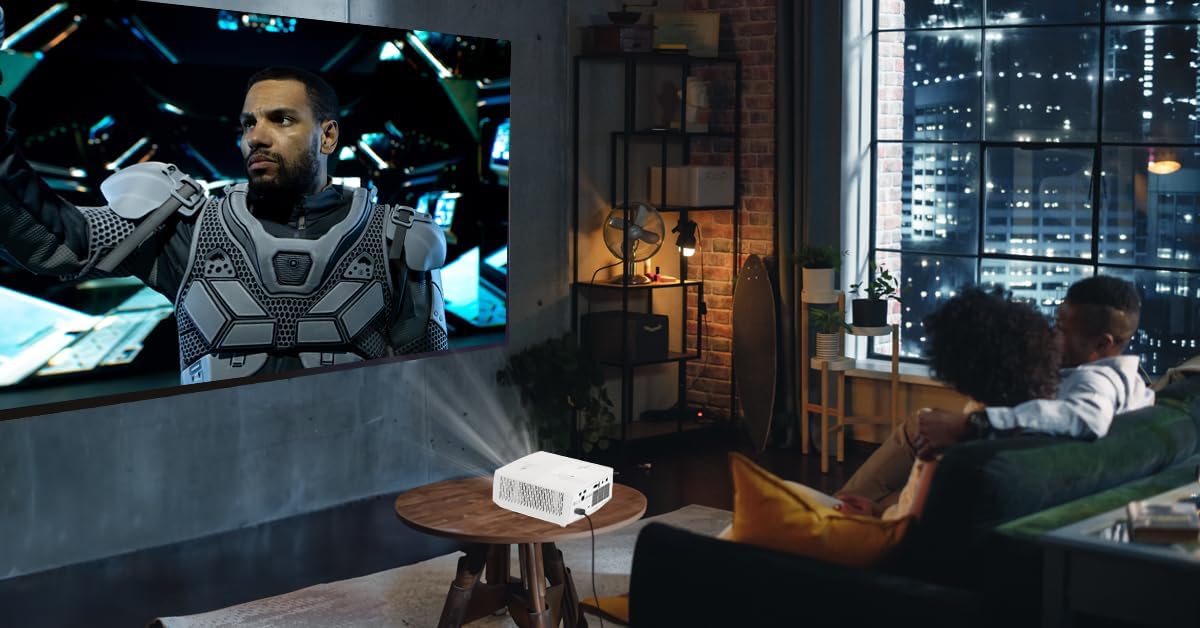 Optoma GT2100HDR Compact Short Throw Laser Home Theater and Gaming Projector, 1080p HD with 4K HDR Input, Bright 4,200 Lumens for Day and Night Viewing