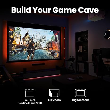 BenQ X3100i | True 4K Gaming Projector UHD 4LED | 3300 ANSI Lumens | 4.2ms 1080p 240Hz | Android TV | 10W TreVolo Built-in Speaker w/ Dolby Atmos Output | Auto Keystone | Vertical Lens Shift | eARC 3D