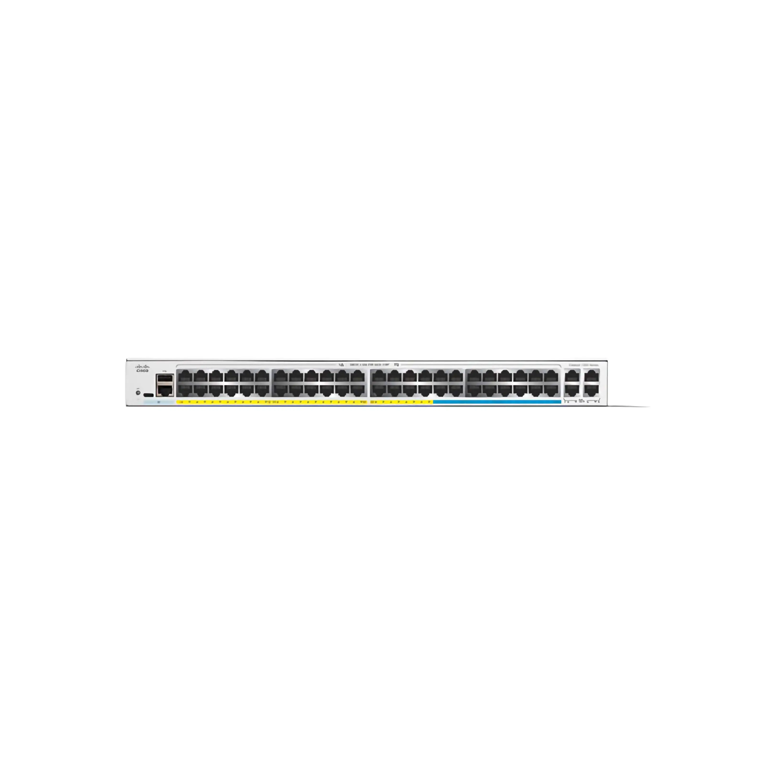 Cisco Catalyst 1300-48MGP-4X front view showcasing 32 GE, 16 2.5GE ports, and 4x10GE SFP+ uplinks