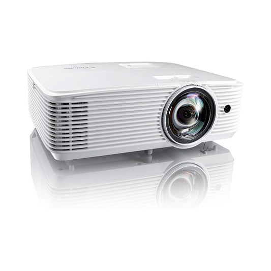 Optoma EH412ST Short Throw 1080P HDR Professional Projector | Super Bright 4000 Lumens | Business Presentations, Classrooms, or Meeting Rooms | 15,000 hour lamp life | Speaker Built In | Portable