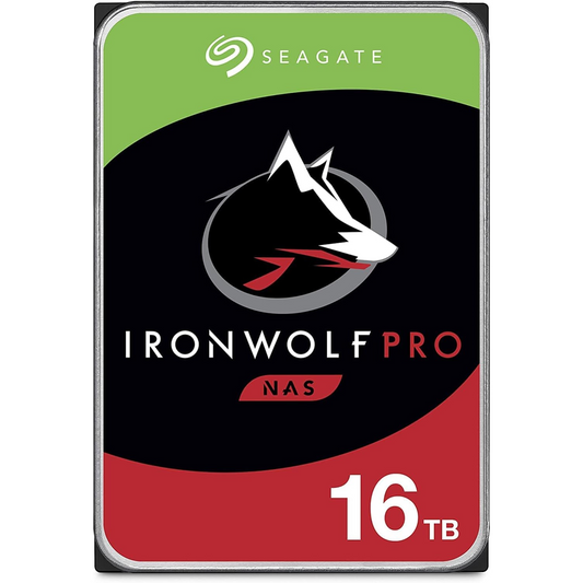 Seagate IronWolf Pro 3.5" 16TB HDD with Data Recovery Service 5 Year Warranty 256MB 7200rpm 24 Hours Service for PC NAS RV Sensor ST16000NE000