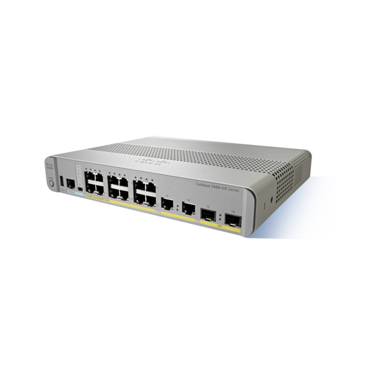 Cisco Catalyst 3560CX-8PC-S compact managed switch with 8 Gigabit Ethernet ports and PoE+ support