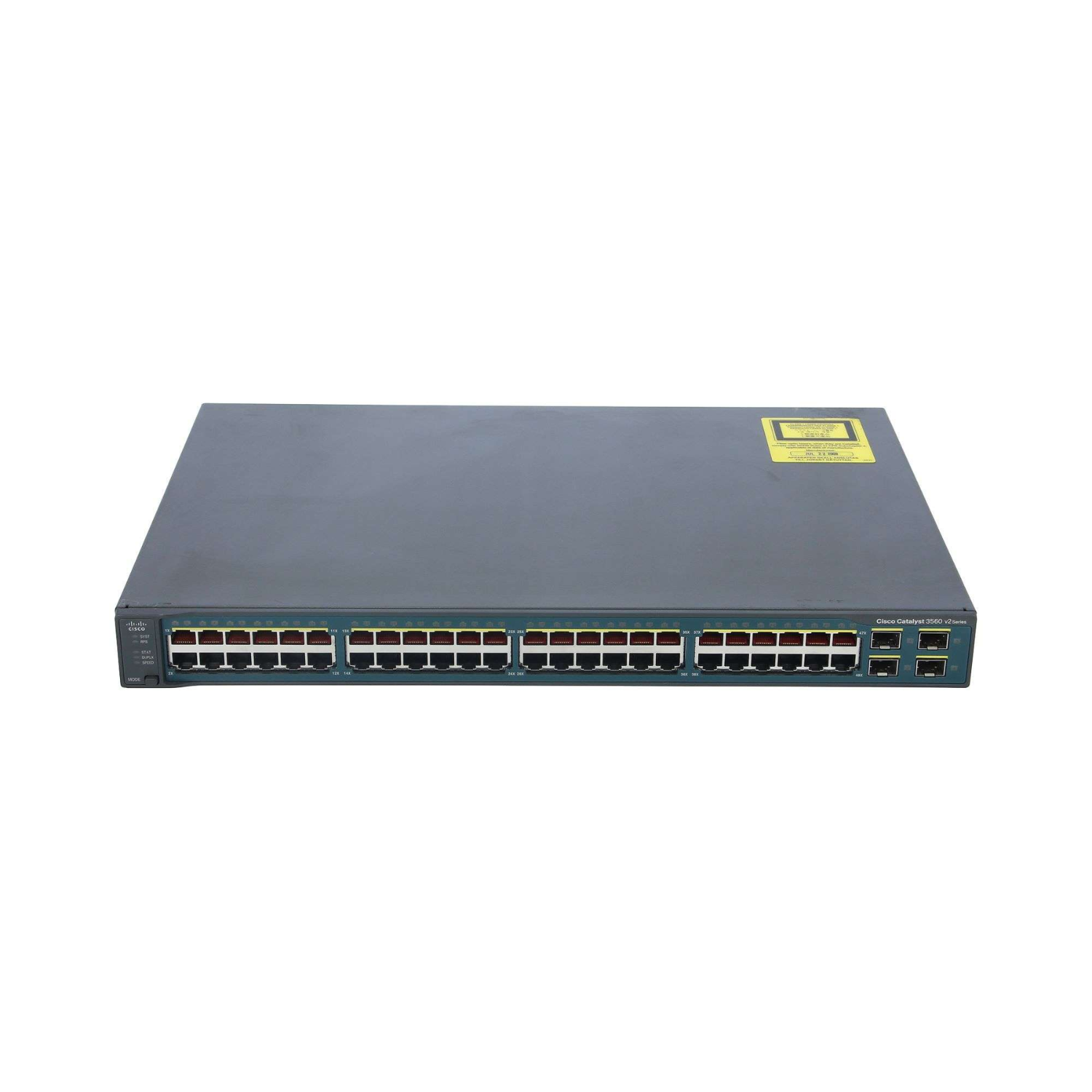 Cisco WS-C3560V2-48TS-S switch with 48 Fast Ethernet ports for enterprise networking