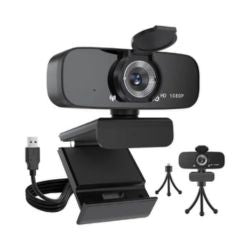 1080P HD Webcam with Microphone for Desktop, USB Computer Camera with Web Cam Cover&Web Camera Stand