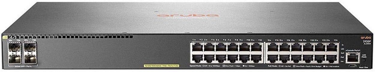 HP Aruba 2930F 24G PoE+ 4SFP+ Switch Model JL255A#ABA