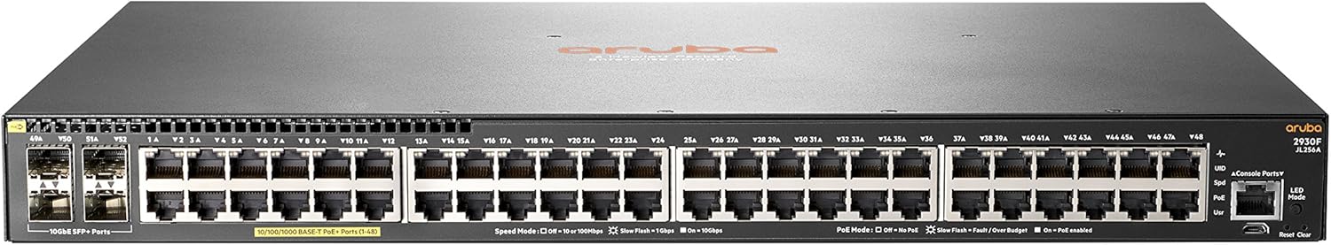 HP JL256A#ABB E Aruba 2930F 48G PoE+ 4SFP+ Switch