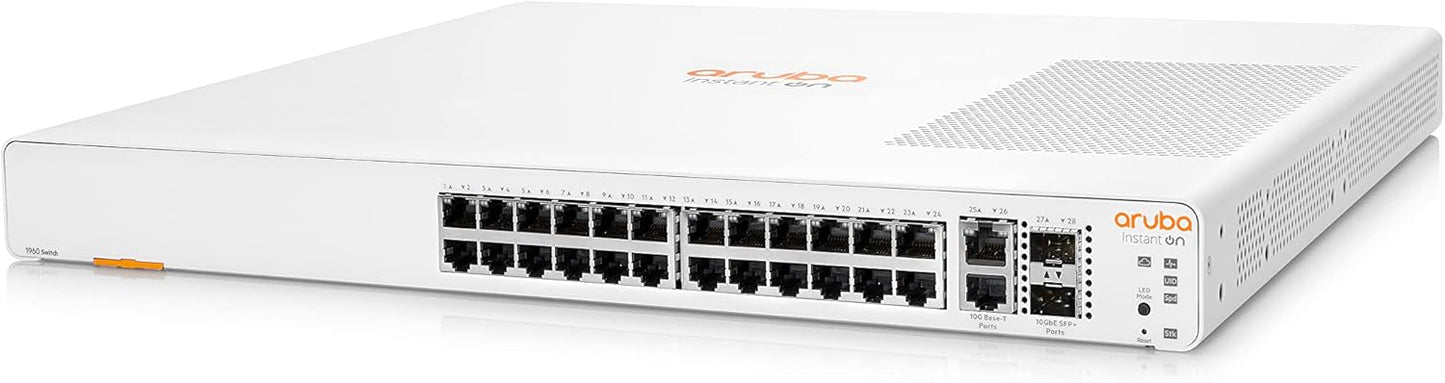 Aruba Instant On 1960 24-Port Gb Smart Switch-24x1G | 2X SFP+ | 2x10GBase-T (JL806A#ABA)