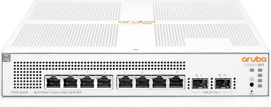 HPE Networking Instant On Switch Series 1930 8-Port Gb Smart-Managed Layer 2+ Ethernet Switch with PoE (JL681A#ABA)