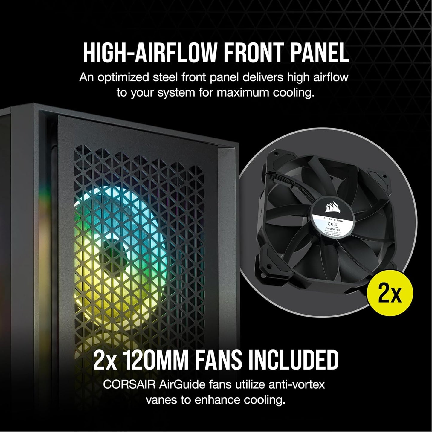 CORSAIR 4000D AIRFLOW Tempered Glass Mid-Tower ATX Case - High-Airflow - Cable Management System - Spacious Interior