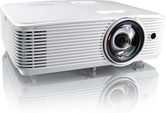 Optoma EH412ST Short Throw 1080P HDR Professional Projector | Super Bright 4000 Lumens | Business Presentations, Classrooms, or Meeting Rooms | 15,000 hour lamp life |