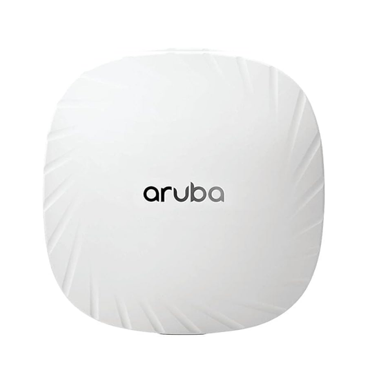 HPE Aruba AP-505 (R2H28A) Wi-Fi 6 campus access point in white with dual-band status indicators.