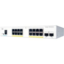 Cisco Catalyst 1000-16FP-2G-L Network Switch, 16 Gigabit Ethernet PoE+ Ports, 240W PoE Budget, 2 1G SFP Uplink Ports, Fanless Operation, Enhanced Limited (C1000-16FP-2G-L)