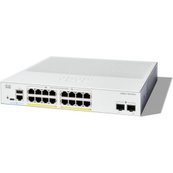 Cisco Catalyst 1300-16P-2G Managed Switch, 16 Port GE, PoE, 2x1GE SFP