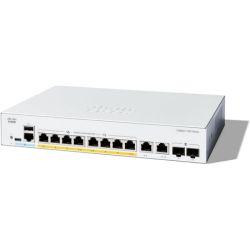 Cisco Catalyst 1300-8FP-2G Managed Switch, 8 Port GE, Full PoE, 2x1GE Combo, Limited Lifetime Protection (C1300-8FP-2G)