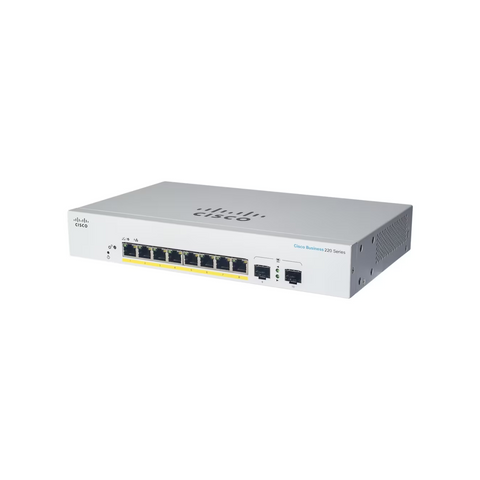 Cisco Business CBS220-8T-E-2G Smart Switch | 8 Port GE | 2x1G Small Form-Factor Pluggable (SFP) | 3-Year Limited Hardware Warranty (CBS220-8T-E-2G-NA)