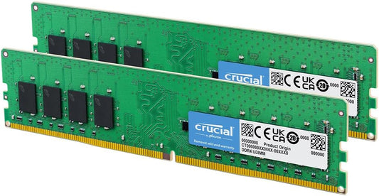 Crucial RAM 32GB Kit (2x16GB) DDR4 3200MHz CL22 (or 2933MHz or 2666MHz) Desktop Memory CT2K16G4DFRA32A