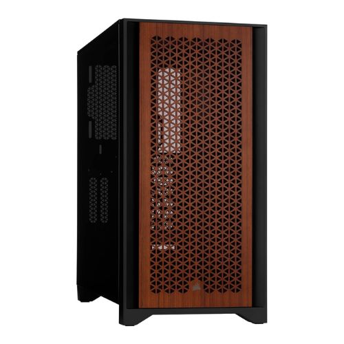 Corsair 4000D Airflow Tempered Glass Mid-Tower ATX Case with Teak Front Panel - High-Airflow - Cable Management System