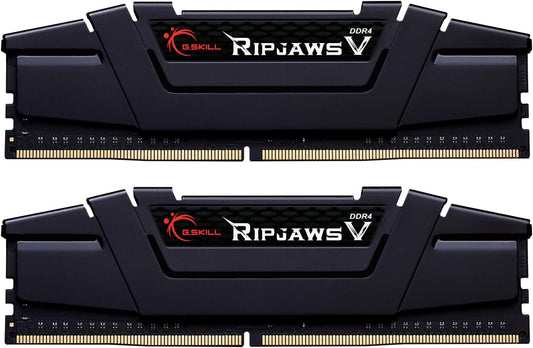 G.SKILL Ripjaws V Series (Intel XMP) DDR4 RAM 32GB (2x16GB) 3600MT/s CL16-19-19-39 1.35V Desktop Computer Memory UDIMM - Black (F4-3600C16D-32GVKC)