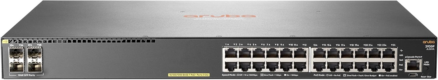 Hewlett Packard JL261A Aruba 2930f 24g Poe+ 4sfp Swch