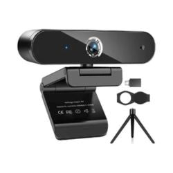 4K Webcam with Microphone, 4K Autofocus Web Camera with Privacy Cover and Tripod,Plug and Play