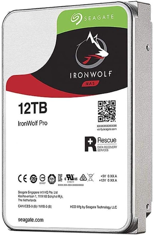 Seagate IronWolf Pro ST12000NE0008 12 TB Hard Drive - 512E Format - SATA 600-3.5" Drive - Internal - 7200RPM - 256 MB Buffer - Hot Pluggable