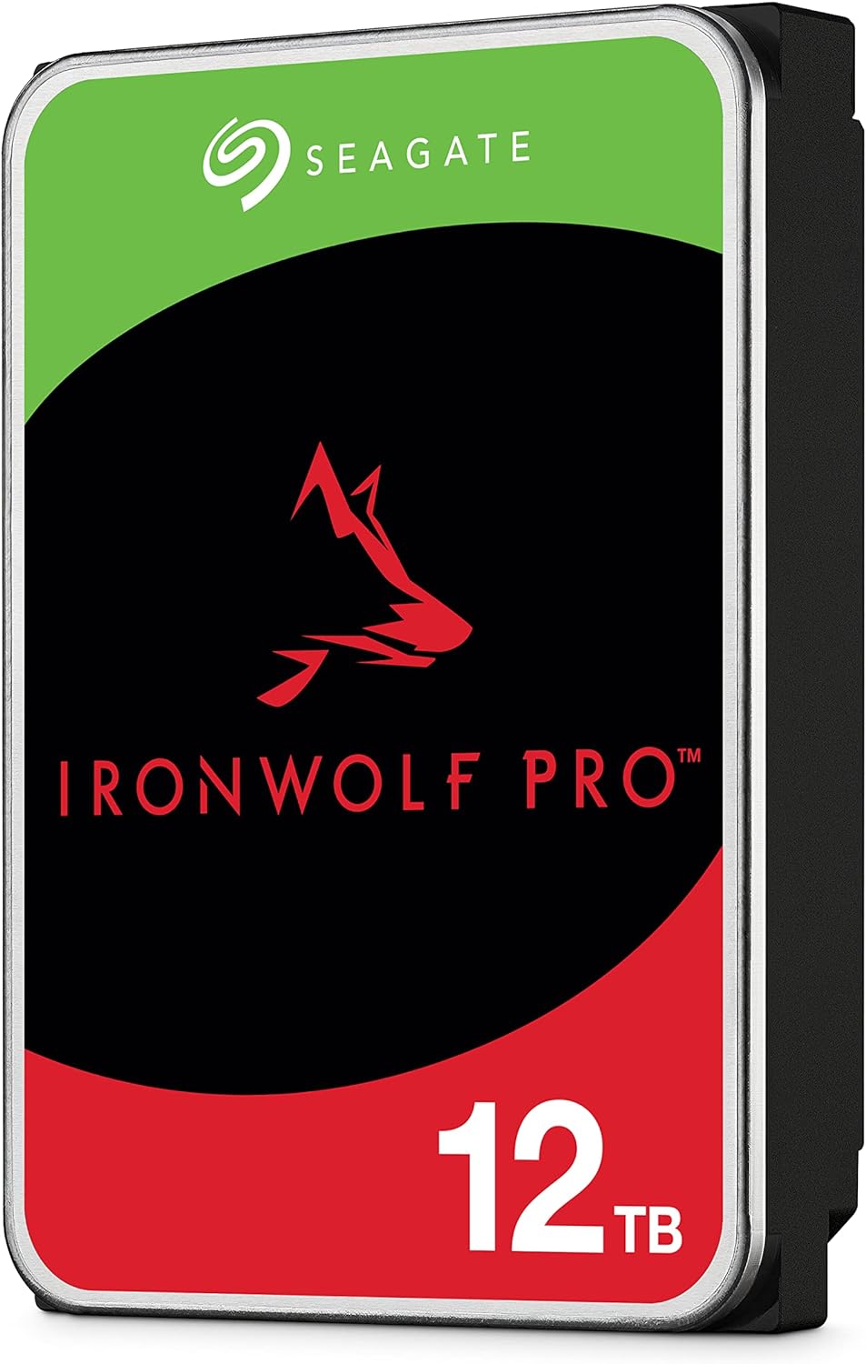 Seagate IronWolf Pro, 12 TB, Enterprise NAS Internal HDD –CMR 3.5 Inch, SATA 6 Gb/s, 7,200 RPM, 256 MB Cache for RAID Network Attached Storage (ST12000NT001)