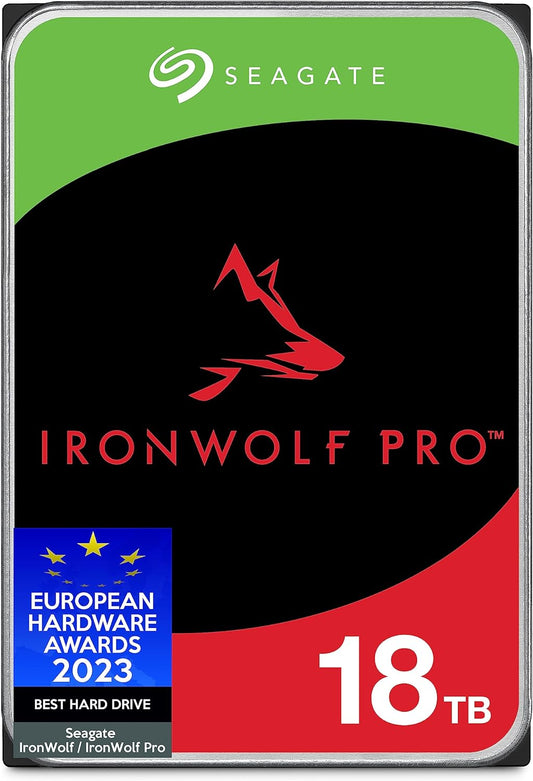 Seagate IronWolf Pro 18TB NAS HDD, ST18000NE000 SATA 6Gb/s 3.5"