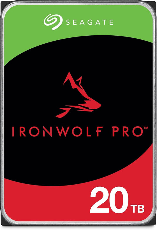 Seagate ST20000NE000 IronWolf Pro 20TB NAS Internal Hard Drive HDD – CMR 3.5 Inch SATA 6Gb/s 7200 RPM