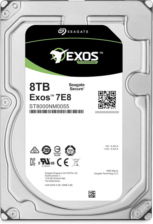 Seagate 8TB Enterprise Capacity 3.5 HDD 7200RPM SATA 6Gbps 256 MB Cache Internal Bare Drive (ST8000NM0055)