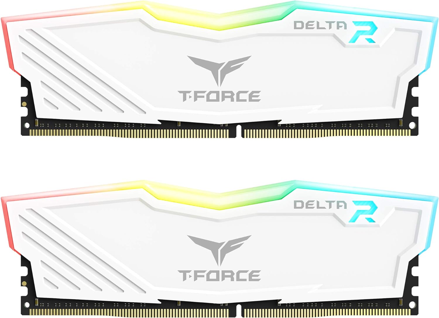 TEAMGROUP T-Force Delta RGB DDR4 32GB (2x16GB) 3600MHz (PC4-28800) CL18 Desktop Gaming Memory Module Ram TF4D432G3600HC18JDC01 - White