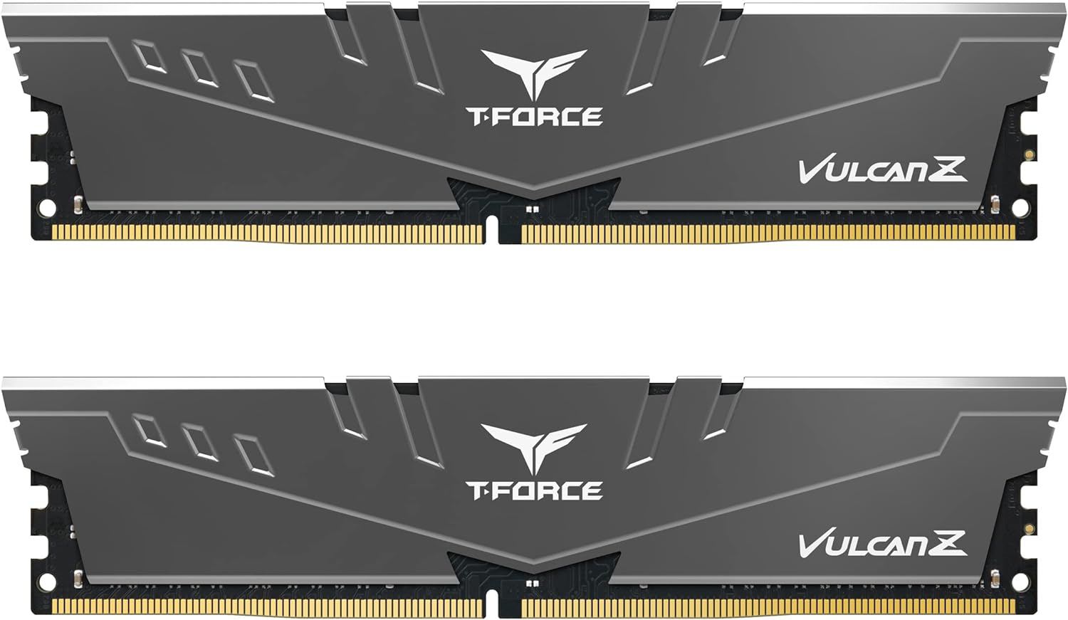 TEAMGROUP T-Force Vulcan Z DDR4 DRAM 16GB Kit (2x8GB) 3200MHz Desktop Memory Module (PC4-25600) CL16 Ram (Gray) - TLZGD416G3200HC16FDC01