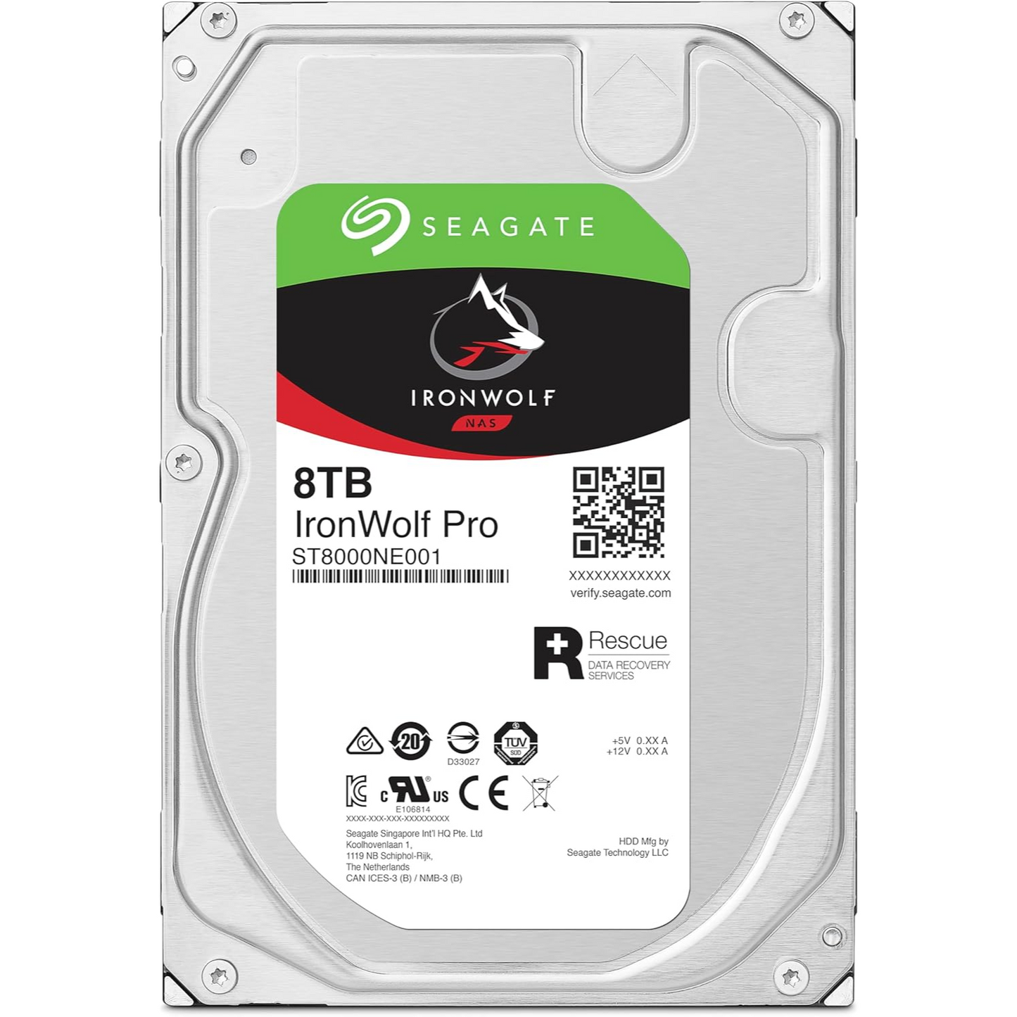 Seagate IronWolf Pro ST8000NE001 8 TB Hard Drive - 3.5" Internal - SATA (SATA/600)