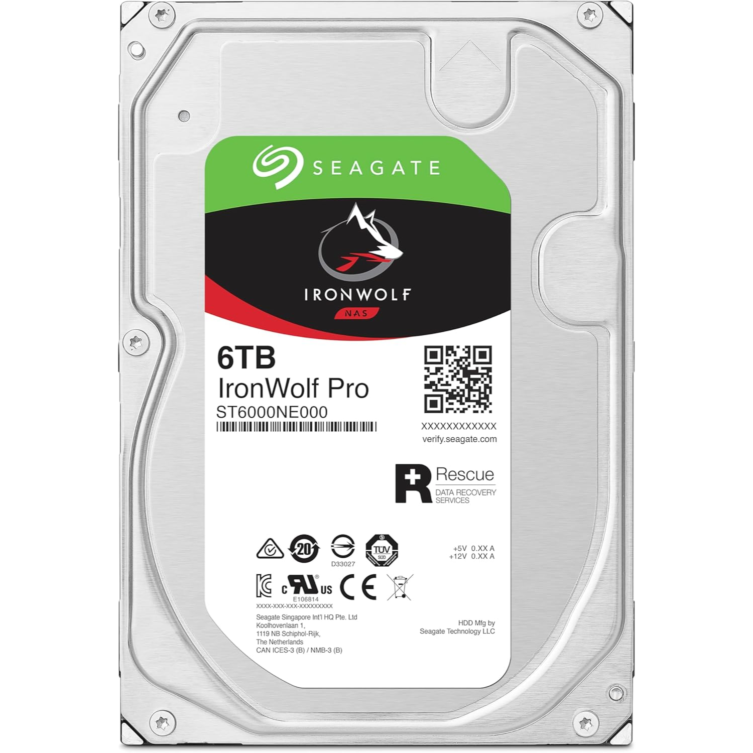 Seagate IronWolf Pro ST6000NE000 6 TB Hard Drive - 3.5" Internal - SATA (SATA/600)