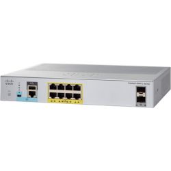 Cisco Catalyst 2960CX-8PC-L Network Switch, 8 Gigabit Ethernet Ports, 8 PoE+ Outputs, 124W PoE Budget, 2 1G SFP and 2 1G Copper Uplinks, Enhanced Limited (WS-C2960CX-8PC-L)