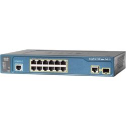 Cisco Catalyst 3560CX-12PC-S Network Switch, 12 Gigabit Ethernet (GbE) Ports, 8 PoE+ Outputs, 240W PoE Budget (WS-C3560CX-12PC-S)