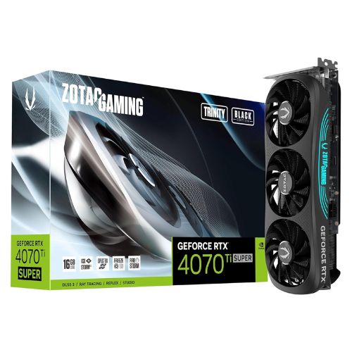 ZOTAC Gaming GeForce RTX 4070 Ti Super Trinity Black Edition DLSS 3 16GB GDDR6X 256-bit 21 Gbps PCIE 4.0 Gaming Graphics Card, IceStorm 2.0 Advanced Cooling, Spectra RGB Lighting, ZT-D40730D-10P