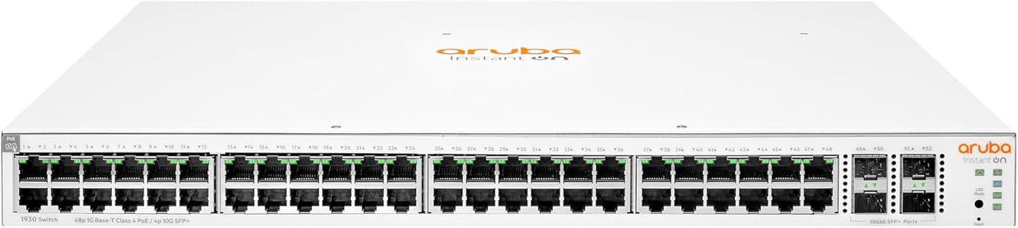 HPE Networking Instant On Switch Series 1930 48-Port Gb Smart-Managed Layer 2+ Ethernet Switch with PoE (JL686B#ABA)