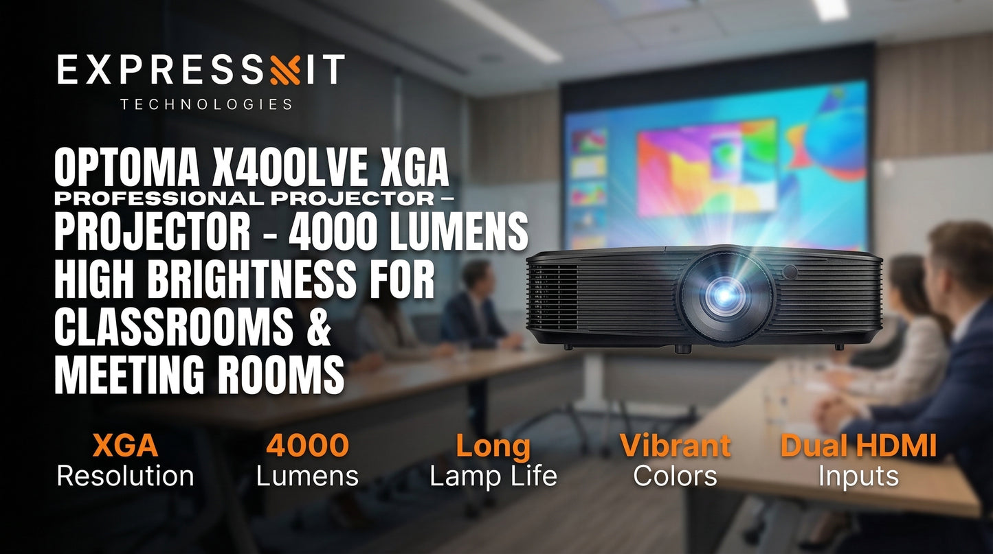 Optoma X400LVe XGA Professional Projector | Presentations in Classrooms & Meeting Rooms | Up to 15,000 Hour Lamp Life | Speaker Built In